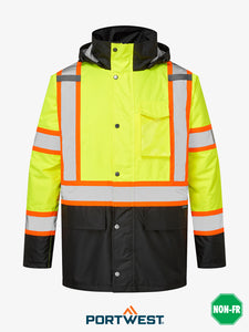 PortWest -  Hi-Vis X Back Contrast Winter Traffic Jacket - CA369