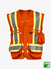 Load image into Gallery viewer, High Visibility Flame Resistant Surveyor Vest - IFR - Orange
