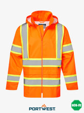 Load image into Gallery viewer, PortWest - Hi-Vis Contrast Striped Rain Jacket - CA400
