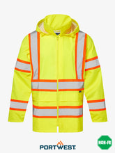 Load image into Gallery viewer, PortWest - Hi-Vis Contrast Striped Rain Jacket - CA400
