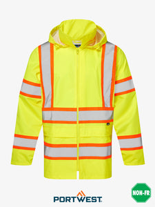 PortWest - Hi-Vis Contrast Striped Rain Jacket - CA400