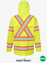 Load image into Gallery viewer, PortWest - Hi-Vis Contrast Striped Rain Jacket - CA400
