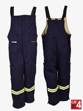 Load image into Gallery viewer, Ultrasoft Flame Resistant Insulated Bib - Navy - Front and Back
