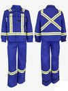Mens Fire Resistant Two Piece Coverall Pants - CAT - IFR - Blue - USB151 - 34