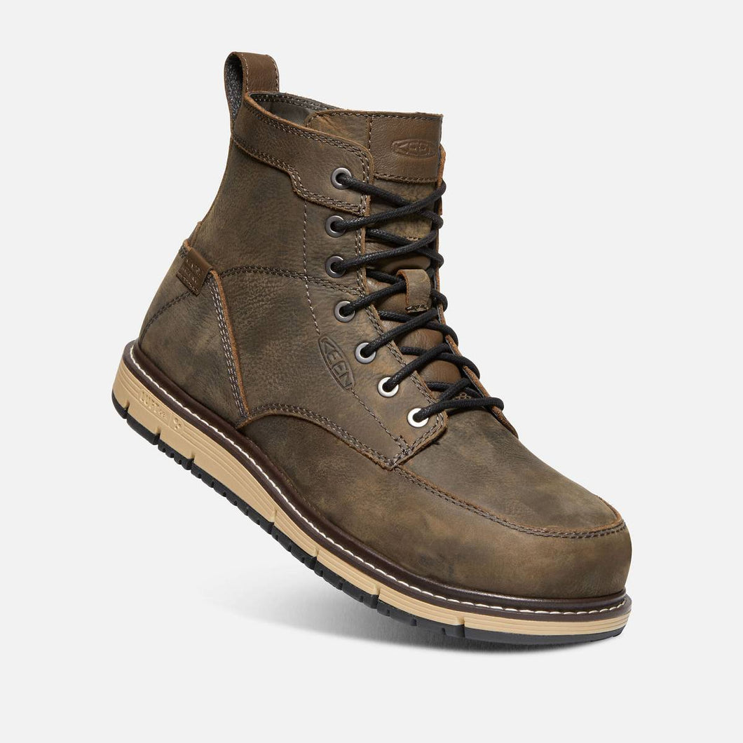 Mens Waterproof Leather Steel Toe Boots - Keen San Jose - Side - Single boot