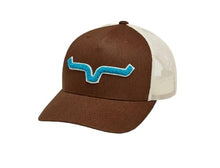 Load image into Gallery viewer, Mens Tracker Trucker Hat - Kimes - Brown and Teal
