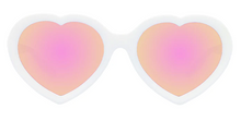 Load image into Gallery viewer, Heart Shaped Sun Glasses - Pit Viper - The Admirer - Miami Nights - White Frame - Pink Lens 
