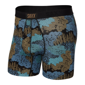 Mens Underwear - SAXX - blue/yellow pattern - front