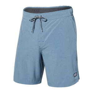 Mens Sports Shorts 7 inch inseam - SAXX - grey - front
