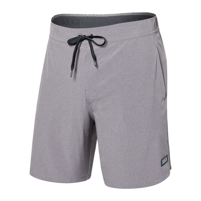 Mens Sports Shorts 7 inch inseam - SAXX - grey - front