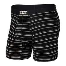 Load image into Gallery viewer, Mens Vibe Super Soft Boxer Brief - SAXX - Black Coast Stripe
