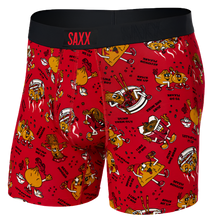 Load image into Gallery viewer, Mens Vibe Super Soft Boxer Brief - SAXX - Dumps and Noods Red - Front

