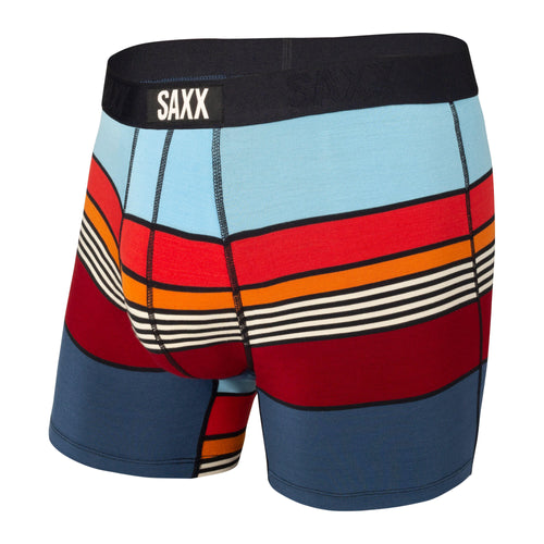Mens Vibe Super Soft Boxer Brief - SAXX - Navy Super Stripe