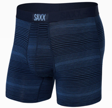 Load image into Gallery viewer, Mens Vibe Super Soft Boxer Brief - SAXX - Variegated Stripe Martime Blue - Front
