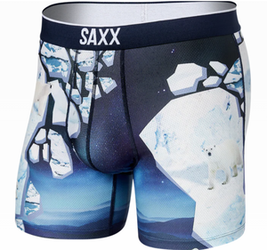 Mens Volt Breathable Mesh Boxer Brief - SAXX - Polar Ice