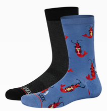 Load image into Gallery viewer, Whole Package Crew Socks 2 pack - SAXX - Shrimp Cocktail and Black
