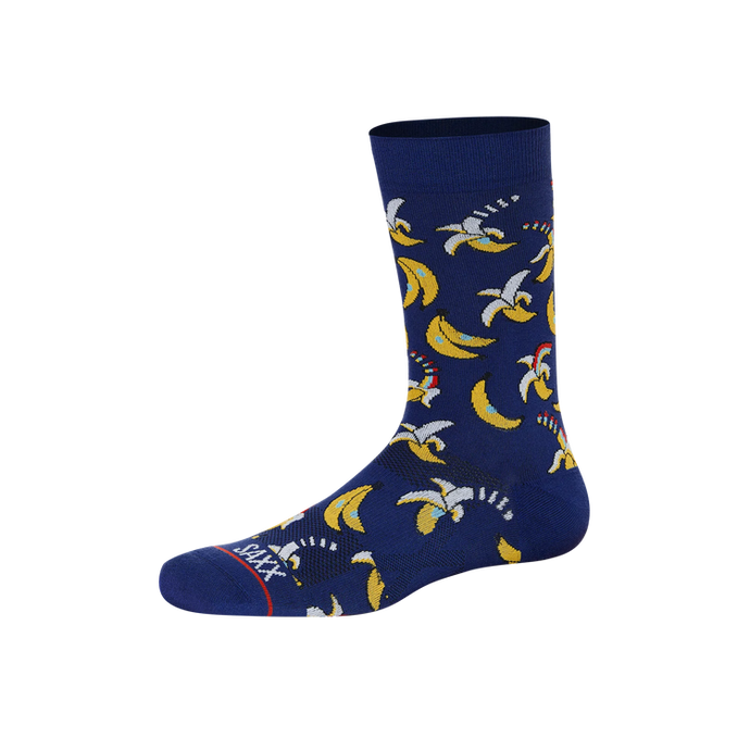 Mens Crew Socks - SAXX - Banana Navy