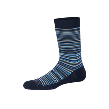 Load image into Gallery viewer, Mens Crew Socks - SAXX - Navy Stripe
