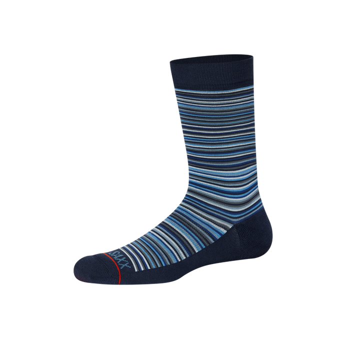 Mens Crew Socks - SAXX - Navy Stripe