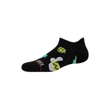 Load image into Gallery viewer, Mens Low Show Socks - SAXX - Black With Emojis - Side 
