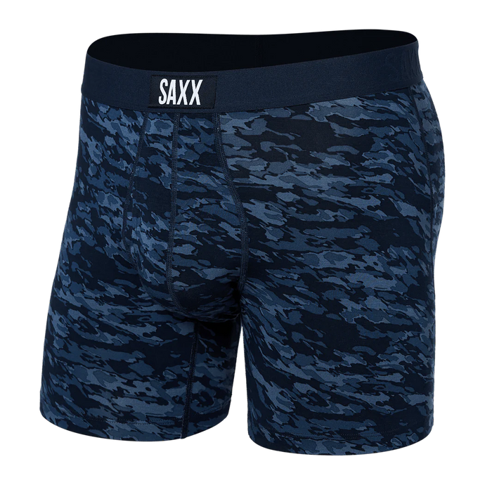 Mens Ultra Super Soft Boxer Brief - SAXX - Camo Navy