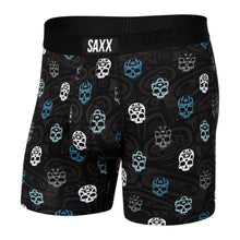 Load image into Gallery viewer, Mens Ultra Super Soft Boxer Briefs - SAXX - Black with skulls
