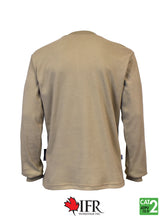 Load image into Gallery viewer, FR Henley Shirt - Khaki - Back
