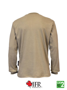 FR Henley Shirt - Khaki - Back