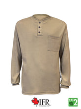 Load image into Gallery viewer, FR Henley Shirt - Khaki - Front
