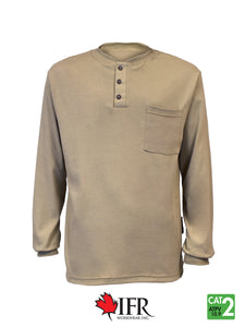 FR Henley Shirt - Khaki - Front