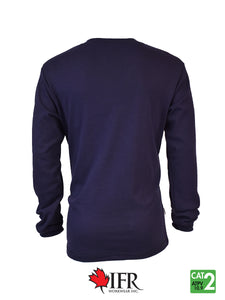 FR Henley Shirt - Navy - Back