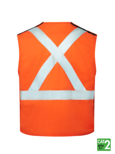 Orange Yard Vest | Back