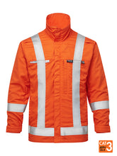 Load image into Gallery viewer, Orange Bomber Jacket Front
