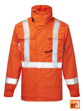 Load image into Gallery viewer, Orange Hi Vis Shell Jacket Front
