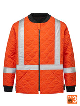 Load image into Gallery viewer, FR Orange Quilted Jacket Front
