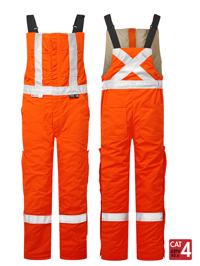 Orange Hi Vis Insulated Bib Pants