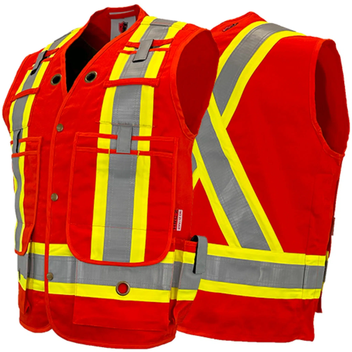 Mens Fire Resistant Surveyor Vest - Atlas - AR Protection - Orange