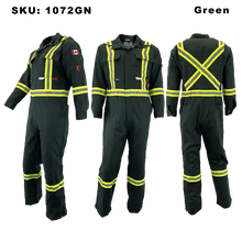 Load image into Gallery viewer, Fire Resistant Hi-Viz Coveralls - Atlas - 1072 - Green
