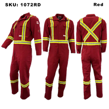 Load image into Gallery viewer, Fire Resistant Mens Coveralls - Atlas - 1072 - Red
