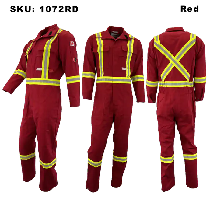Fire Resistant Mens Coveralls - Atlas - 1072 - Red
