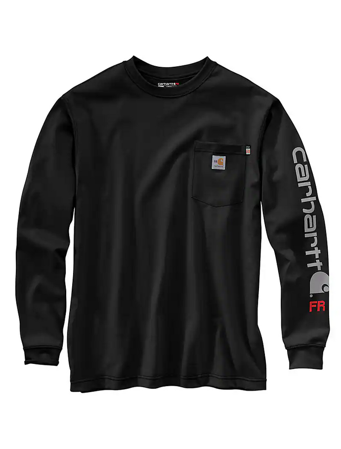 Mens Fire Resistant Midweight Long Sleeve Shirt - Carhartt - Black