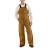 Mens Fire Resistant Duck Bib Lined Overall - Carhartt - Brown