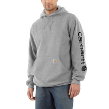 Load image into Gallery viewer, Mens Loose Fit Midweight Hoodie - Carhartt - Logo Sleeve - Grey
