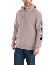 Load image into Gallery viewer, Mens Loose Fit Midweight Hoodie - Carhartt - Logo Sleeve - Mink
