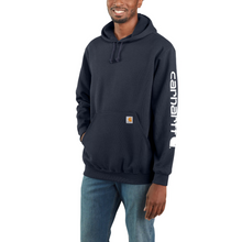 Load image into Gallery viewer, Mens Loose Fit Midweight Hoodie - Carhartt - Logo Sleeve - Carbon
