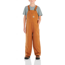 Load image into Gallery viewer, Youth Duck Bib Coverall - Carhartt - Brown - Front
