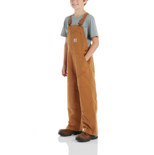 Load image into Gallery viewer, Youth Duck Bib Coverall - Carhartt - Brown - Side
