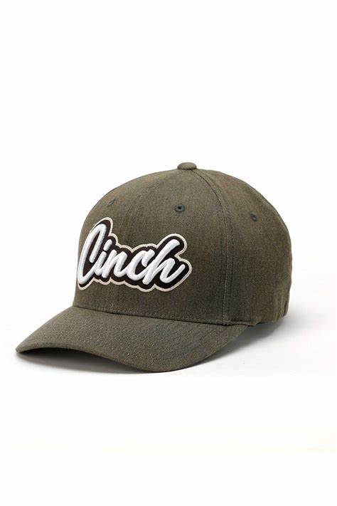 flexfit trucker cap - cinch - green with logo on front