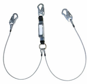 dual leg cable lanyard