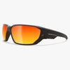 Safety Glasses - Edge Eyewear - Dawson - Orange Lens Black Frames